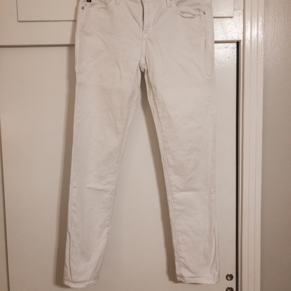 AG Jeans - white sateen - 28 - slim straight leg